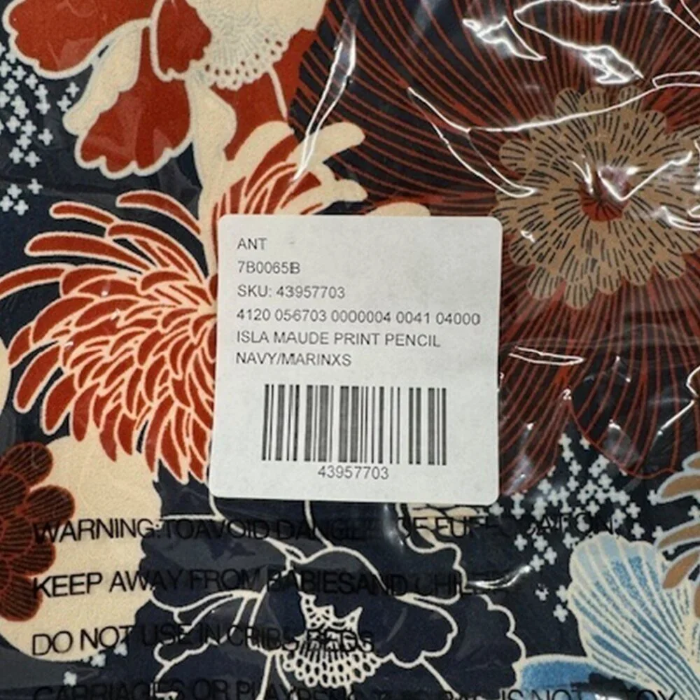 NWT Anthropologie Floral Print Pencil Skirt by ISLA MAUDE - Picture 6 of 7